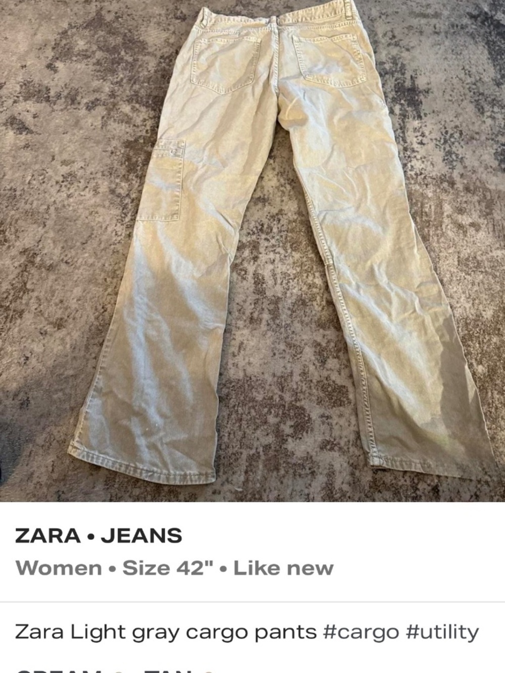 Zara light gray jeans